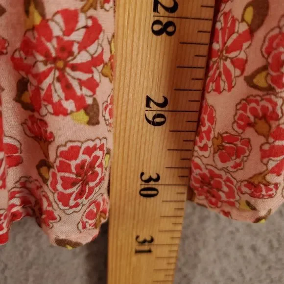Sundance Tunic Womens Small Pink Floral Elastic Waist Delicate Blouse Tie Neck - Picture 11 of 15